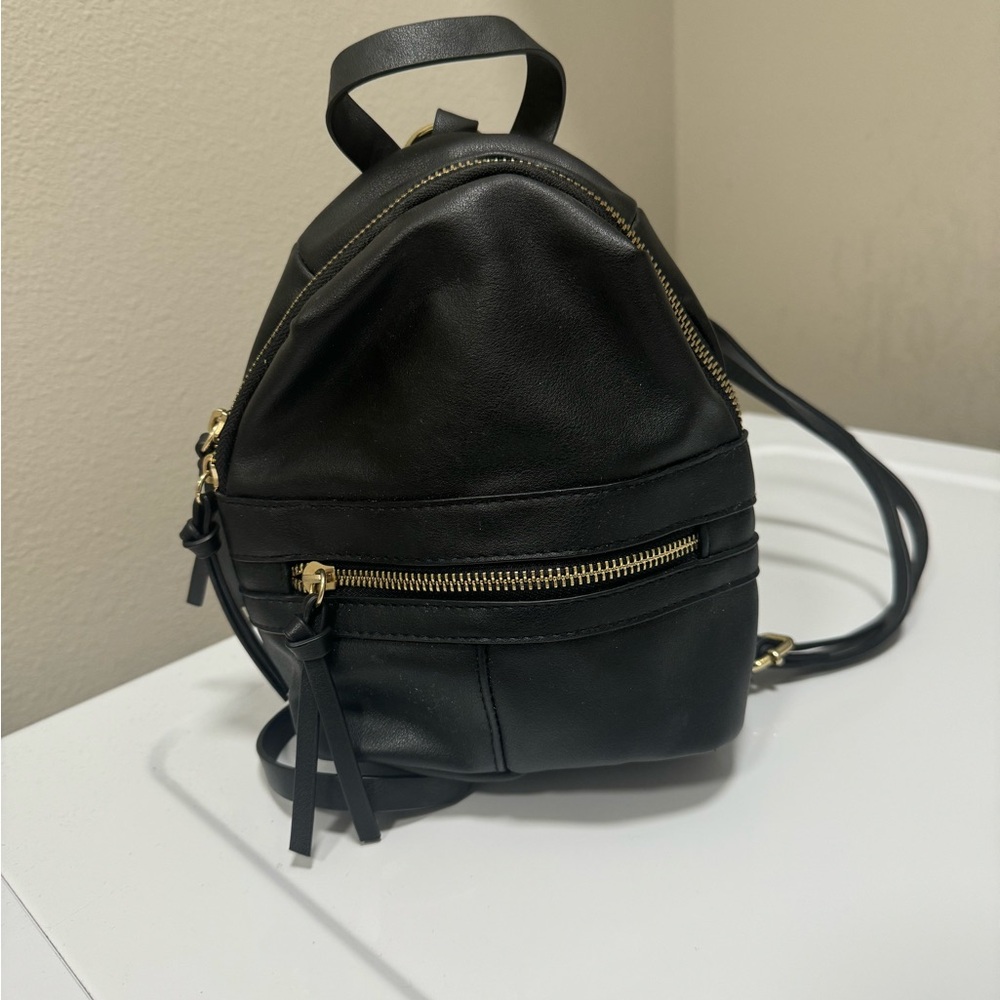 Black mini backpack